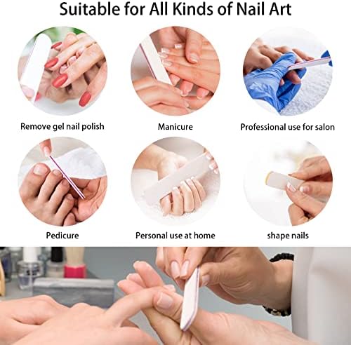 Lofuanna 15-Piece Double-Sided Nail File Set for Acrylic Gel Nails Washable Tools - Image 4