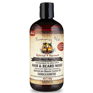 Sunny Isle Jamaican Black Castor Oil 8 oz Hair and Beard Wash for All Hair Types