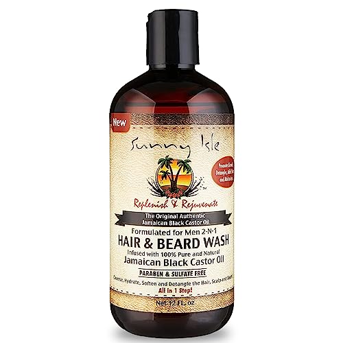 Sunny Isle Jamaican Black Castor Oil 8 oz Hair and Beard Wash for All Hair Types