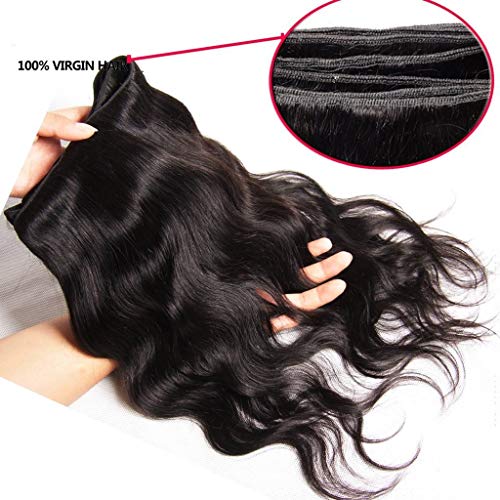 UNice Hair Icenu Series 8a Indian Body Wave Virgin Hair 3 Bundles, 100% Unprocessed Human Hair Extensions Weave Natural Color (18 20 22 inches) - Image 4