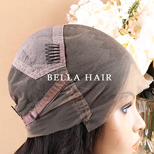 Bella Hair 150% Density Straight Full Lace Human Hair Wigs Pre Plucked Natural Hairline and Bleached Knots Remy Virgin Human Lace Wig with Baby Hair for Black Women (18inch) - Image 4