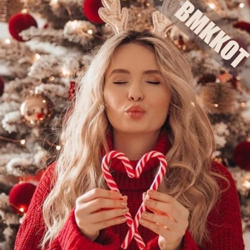 24 Piece Long Square Christmas Reindeer Rhinestone French Tip Acrylic Fake Nails Glitter Snowflake Xmas Set - Image 7