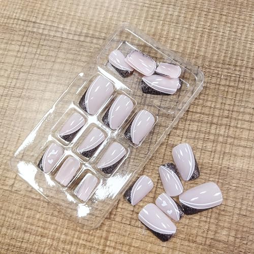 Glossy Caramel Brown Almond Ombre Press On Nails Kit, 24 Piece Acrylic Design - Image 7
