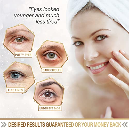 Under Eye Masks - 24K Gold Under Eye Patches for Puffy Eyes and Dark Circles - Under Eye Treatment, Fine Lines & Puffiness, 30 Pairs Collagen Eye Gel Pads for Personal Care - Image 2