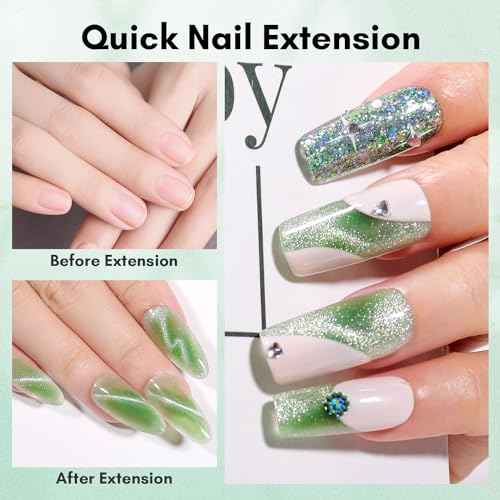 Makartt Cat Eye Poly Nail Gel 50ML Gel Builder for Magnetic Effect Nail Extension Strengthener 3D Diy Hard Gel Manicure Nail Art Home-Nature Serenity - Image 3