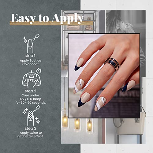 beetles Gel Polish Gel Nail Kit with Base Top Coat-20 Colors Industrial Wave Collection with Jelly Gel Nail Polish Set 20 Colors Neutral Sheer Nude Pink Glitter White Color Soak Off UV Gel Kit - Image 5