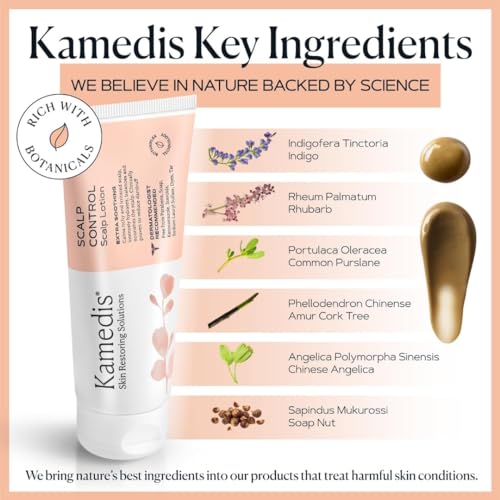 KAMEDIS 4 oz Botanical Scalp Lotion for Natural Dandruff Relief Treatment - Image 2