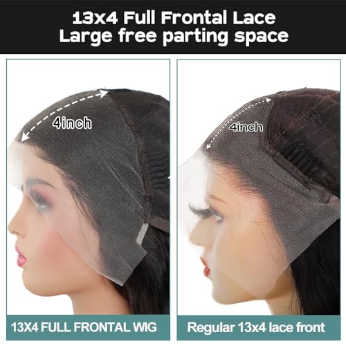 Body Wave Lace Front Wigs Human Hair 13x4 Lace Frontal Wigs Human Hair HD Lace Wig 180% Density Brazilian Lace Front Wigs Full Lace Human Hair Wigs 24 Inch - Image 3