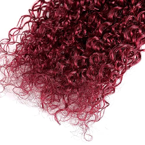 Burgundy Kinky Curly Bundles Human Hair 10 12 14 Inch Unprocessed Brazilian Virgin Hair Two Tone Black Bundles 8A Grade Weave Extensions Hair 1B99J Ombre Burgundy Curly Bundles - Image 8