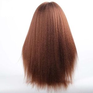 kinky straight wig human hair Long Kinky Straight Wigs For Black Women Black Wigs Straight Hair Wig Synthetic Middle Part Wigs Kinky Afro Wigs