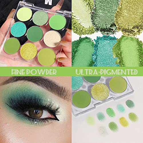Vibrant Matte Shimmer 9-Pan Eyeshadow Palette, High Pigment Eye Makeup Primer, Rich Colors - Image 3