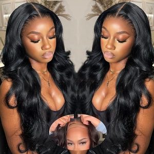 Wear and Go Glueless Human Hair Body Wave Wig 20 Inch 180% Density HD Lace