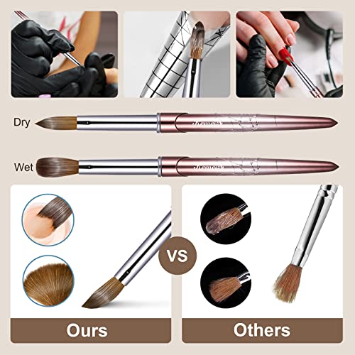 KEMEISI Size 8 Professional Kolinsky Nail Art Brush with High-Quality Bristles - Image 4