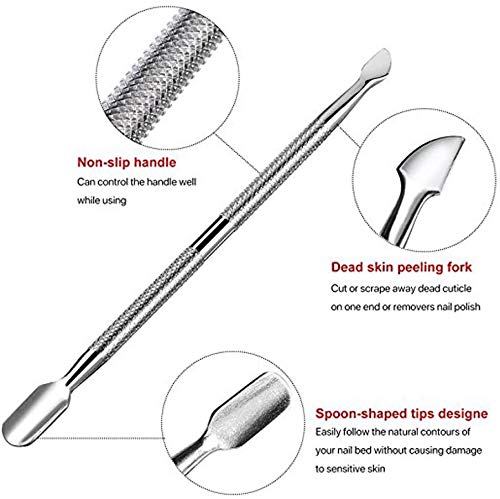 Professional Nail Polish Remover Tools Kit Set/10 Pcs Nail Polish Remover Clips/800 Pieces Nail Polish Remover Cotton Pads/1 Pc 100/180 Nail File/1 Pc Spoon Steel Nail Cleaner Tool - Image 5