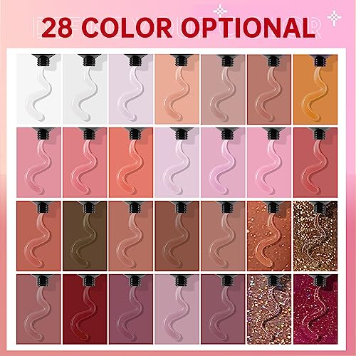 28 Colors Poly Nail Gel Kit Starter Kit Poly Extension gel Nail Kit With U V Lamp Manicure Starter Kit Diy At Home With Other Basic Poly Nail Gel Art Tools - Image 2