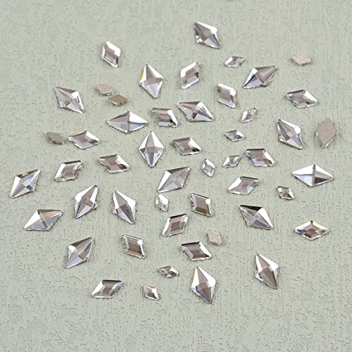 30 Shapes 4390pcs Nail Rhinestones Kit Multi Big and Small Crystal White Clear 3D Flat Back Glass Nail Gems Mix Round Beads Diamond Nail Art Charms with Tweezers and Picker for Crafts Decorations - Image 6