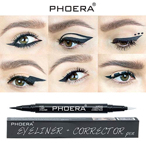 Eyeliner Pencil Womens Makeup Eye Liner with Corrector side Liquid Eyeliner Waterproof Longwearing Ultra-Pigmented Precise Ultra Fine Quick Drying No Fade Birthday Mother's Day Gift - Image 7