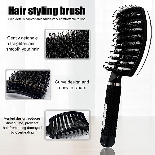 6pc Ceramic Ion Boar Bristle Vented Round Blow Drying Brush Set - Image 5