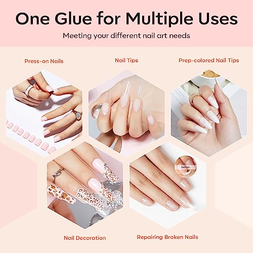 Modelones 15ml False Nail Glue and Remover Kit for Salon Quality Nails - Image 5