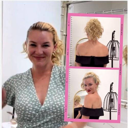 JUVABUN Claw Clip Beach Waves Ponytail Extension 10"-Salt and Pepper |Hair Extension Clips |Ponytail Extension Human Hair |Hair Extensions Washable Realistic And Synthetic Hairpiece | Salt and Pepper - Image 7