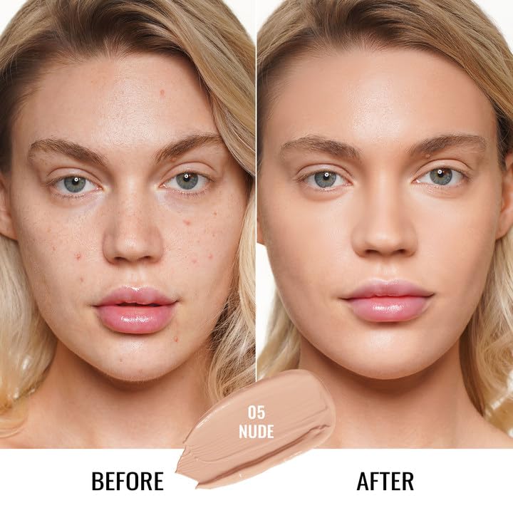 Oulac Foundation for Mature Skin | Medium to High Coverage Matte Makeup | Moisturizing and Nourishing Creamy Foundation, Nude foundation Vegan 30m - Image 2