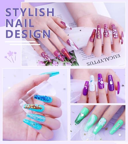 Acrylic Nail Kit, Nail Kit for Beginners and Professional with Everything, Nail Starter Kit with Acrylic Powder Liquid Monomer, Nail Glitter and Tools (Acrylic Nail Kit with UV Light) - Image 5