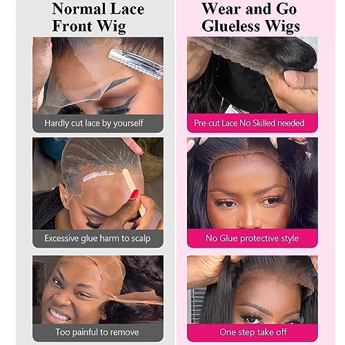 Wear and Go Glueless Human Hair Body Wave Wig 20 Inch 180% Density HD Lace - Image 6