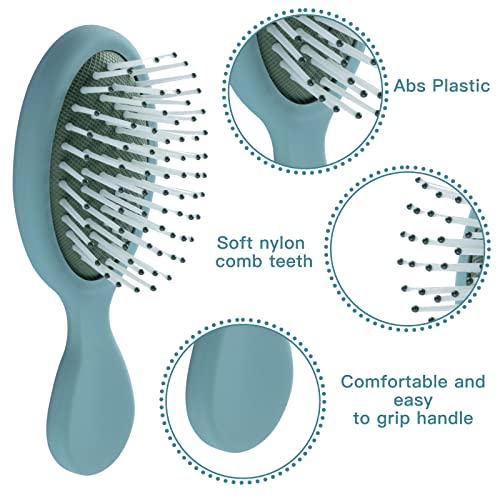 2 Pack Mini Travel Hair Brush Set for All Hair Types Detangling Kids Adults - Image 4