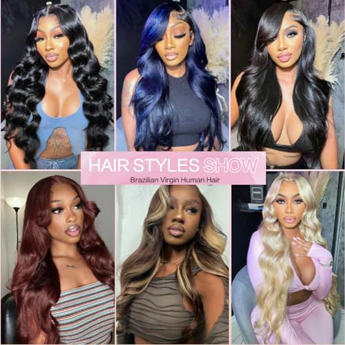 Glueless Wigs Human Hair Pre Plucked Pre Cut 6x4 Body Wave Lace Front Wigs Human Hair 12A 200 Density Ready To Go Wigs 6x4 HD Lace Pre Cut Wigs 30 Inch - Image 6