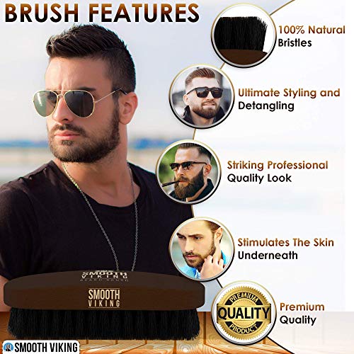 Smooth Viking Hydrating Fiber Cream for Styling and Boar Bristle Beard & Mustache Brush - Image 7