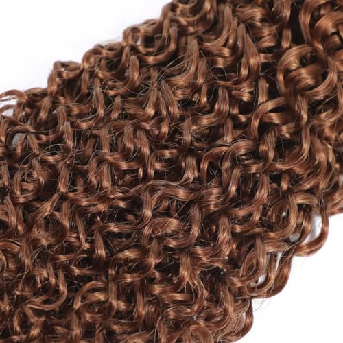 Deep Wave 30# Light Brown Human Hair Bundles Unprocessed Brazilian Virgin Hair Bundles Natural Color 30# Light Brown Human Hair Quick Weave Hair Extension - Image 3