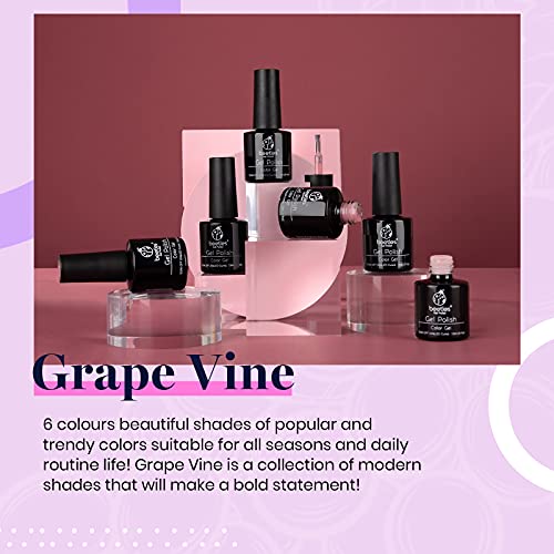 Beetles Gel Nail Polish Kit, 6 Colors Gel Polish Set Purple Glitter Spring Pastel Pink Nail Polish Soak Off U v LED Gel Nail Kit Diy Nail Art Manicure at Home Easter Gift for Women, 2024 New Trend - Image 6