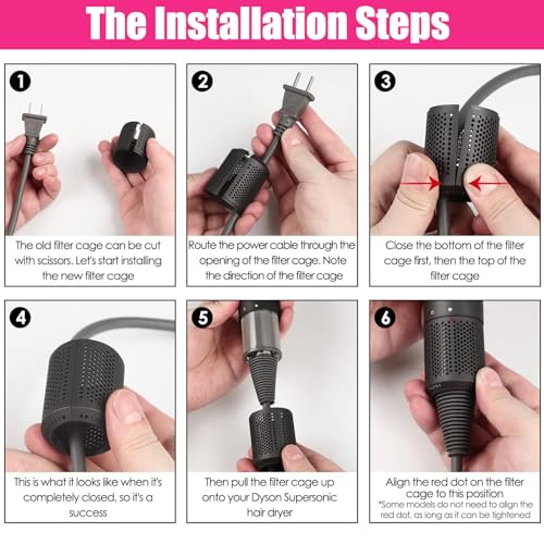 Dustproof Outer Filter Cover Replacement for Dyson Supersonic HD15 HD01 HD03 HD08 Hair Dryer Attachment - Image 5
