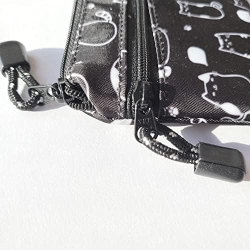 FLOCK THREE Small Coin Purse for Women with Zipper Mini Change Wallet Credit Card Holder Keychain Pouch Cute Ladies Key Card Cases Money Organizers for Boys Girls (Cute Cat) - Image 4