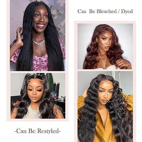 13x4 Body Wave Lace Front Wigs Human Hair Pre Plucked with Baby Hair 180% Density 13x4 HD Transparent Lace Front Wigs for Black Women Natural Black Wigs(30inch) - Image 9
