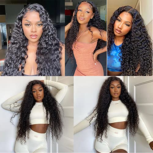 18-Inch 4x4 Closure Water Wave Human Hair Wig Natural Color Pre-Plucked - Image 6