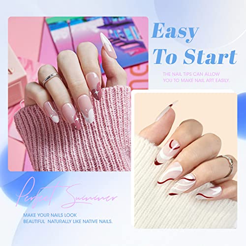 Gel X Nail Kit with 504 Almond Tips and UV Lamp for Home Salon - Image 3