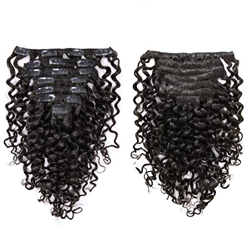 22 Inch Water Wave Big Curly Clip-in Remy Human Hair Extensions 120g 7 Piece Set - Image 2