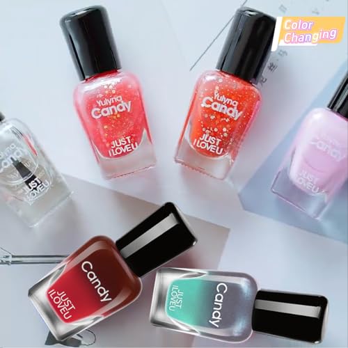 Temperature Change Gel Nail Polish Set for DIY Manicure, Nail Art Gel Polish Long-Lasting Nail Gel Nail Polish - Quick Dry Nail Polish Without UV Lamp (3 Colors Set 7ml) - Image 7