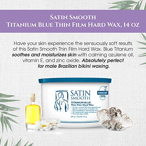 Satin Smooth Titanium Blue Thin Film Hard Hair Removal Wax 14oz. - Image 3