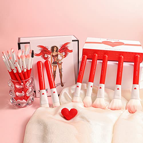 Docolor Professional Makeup Brushes Set 32Pcs Make up Brushes Premium Kabuki Foundation Blending Face Powder Blush Contour Eye Shadows Eyebrow Eyeliner Make Up Brush Gift Kit - Image 3