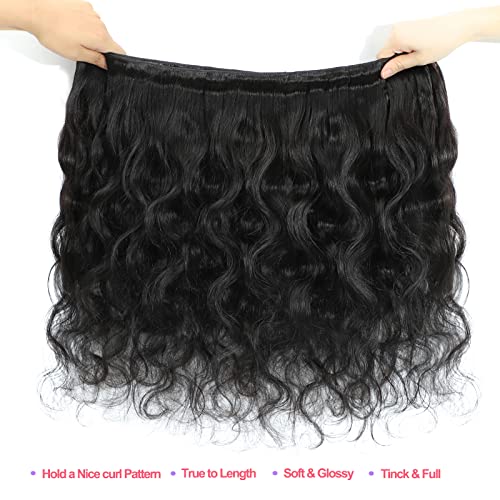 Brazilian Body Wave Bundles 18 20 22 Inch Human Hair Bundles 100% Unprocessed Brazilian Virgin Hair Body Wave 3 Bundles Human Hair Weave Extensions Natural Color - Image 3