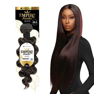 Sensationnel Human Hair Empire Bundles Weave - LOOSE DEEP 22" (Color:NATURAL BLACK)