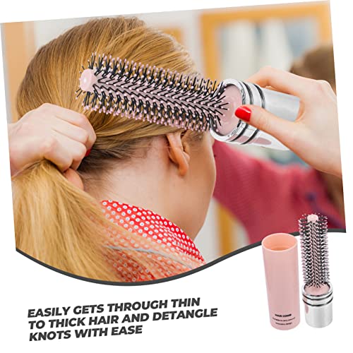 NOLITOY Portable Curling Comb Roller Portable Hair Brush Hair Curling Brush Retractable Hair Brush Men Hair Brush Hair Blow Drying Brush Styling Brush for Curly Hair Round Brush - Image 5