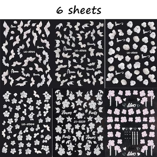 YOSOMK Sheets Flowe Pegatinas Uñasfor Pegatinas Uñas 5D Pegatinas Uñas Pegatinas UñasforPegatinas Uñas Nail Pegatinas Uñas Pegatinas Decoration - Image 7
