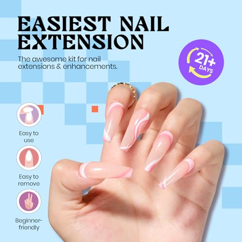 Gel Nail Tips 500Pcs Coffin Long Fake Nails with 7.5ml UV Nail Glue & Smart Gel Nail Lamp โ Easy DIY Nail Art, Durable Acrylic Nail Tips, Quick-Dry Soak off Multi-Use Glue for Home Manicure - Image 3