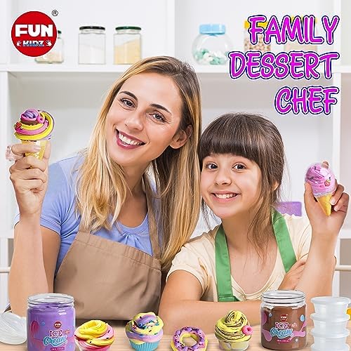 FunKidz 35.16 Fl Oz Butter Slime Pack, Soft Ice Cream Slime Kit for Kids Ages 6-12 - Image 5