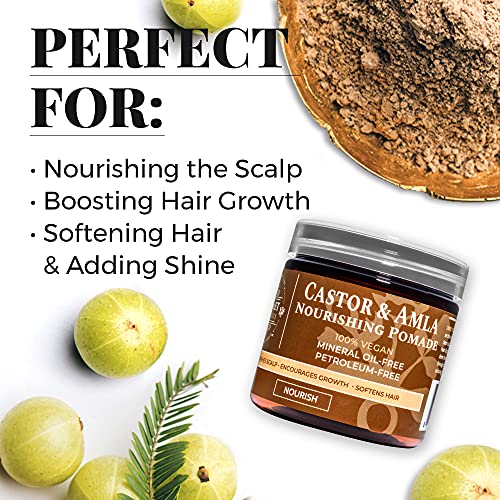 Qhemet Biologics Castor Oil Collection for Maximum Moisture & Growth - Includes Castor & Amla Nourishing Pomade, Amla & Olive Heavy Cream, Castor & Moringa Softening Serum - 3-Piece Haircare Set - Image 8