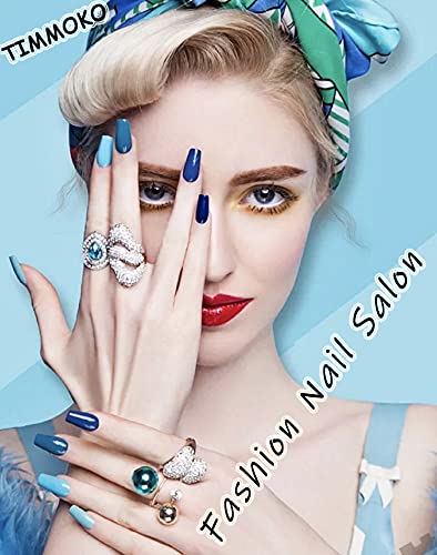 Line Press on Nails Long luxurious Fake Nails Acrylic French Ballet Gold Line Nude Marble Exquisite Design Fashion Nail Decoration for Nails for Women and Girls 24Pcs - Image 7