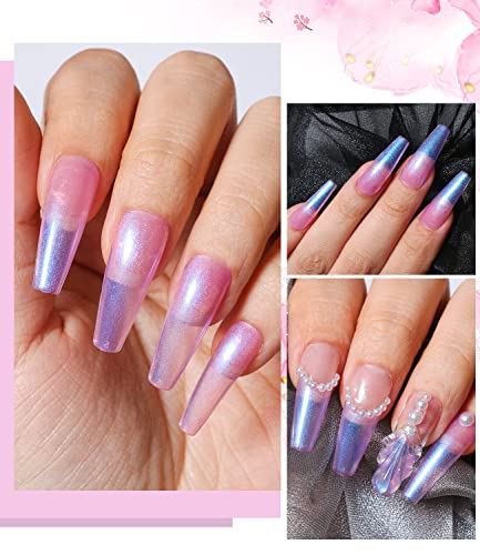 Major Dijit Gel Nail Polish - Jelly Glass UV Led Gel Polish Natural Girly Colors Pearl Translucent Cruelty-Free Nail Lacquer, 15ml/0.5floz - Image 6